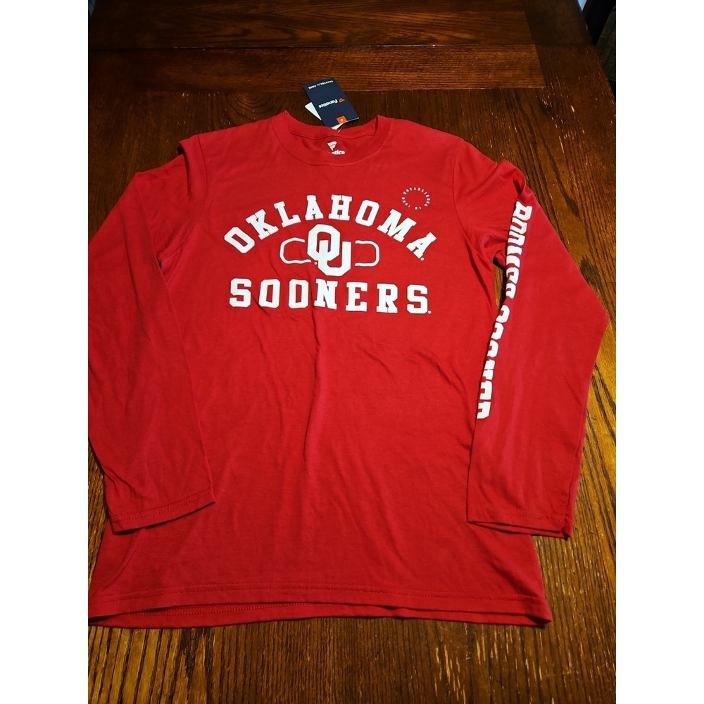 Men's Fanatics Crimson Oklahoma Sooners Arch Over Logo Long Sleeve Small Red(941